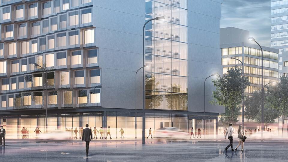 Modulbau modernes Hochhaus